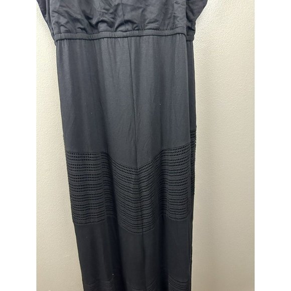 Chicos Maxi Dress Size 2 Black Sleeveless Sundress - Picture 10 of 13